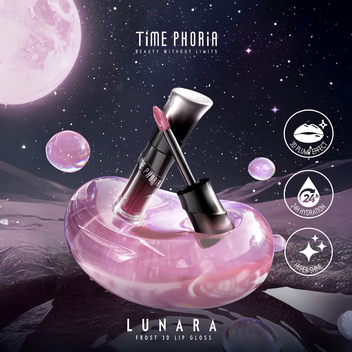 Lunara Frost 3D Lip Gloss #010 Maven 1s