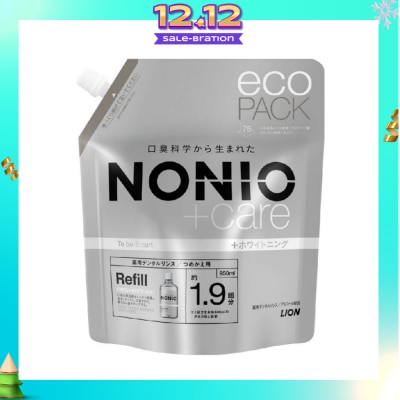NONIO +Care Whitening Anti Bacterial Mouthwash Refill Pack (Fresh White Mint) Kill 99.9% Of Bacteria That Causes Bad Breath, For Long Lasting Fresh Breath, Prevent Cavities 950ml