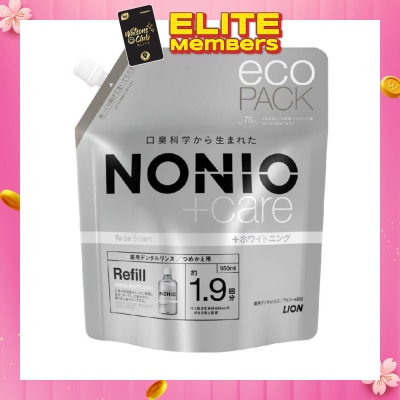 NONIO +Care Whitening Anti Bacterial Mouthwash Refill Pack (Fresh White Mint) Kill 99.9% Of Bacteria That Causes Bad Breath, For Long Lasting Fresh Breath, Prevent Cavities 950ml