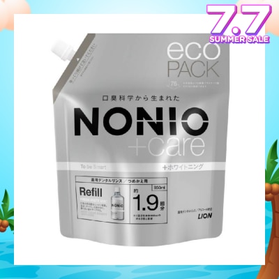 NONIO +Care Whitening Anti Bacterial Mouthwash Refill Pack (Fresh White Mint) Kill 99.9% Of Bacteria That Causes Bad Breath, For Long Lasting Fresh Breath, Prevent Cavities 950ml