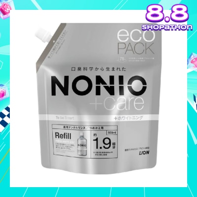 NONIO +Care Whitening Anti Bacterial Mouthwash Refill Pack (Fresh White Mint) Kill 99.9% Of Bacteria That Causes Bad Breath, For Long Lasting Fresh Breath, Prevent Cavities 950ml