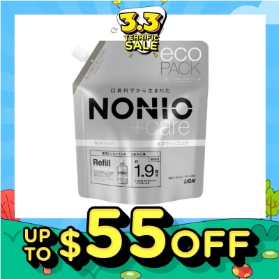 NONIO +Care Whitening Anti Bacterial Mouthwash Refill Pack (Fresh White Mint) Kill 99.9% Of Bacteria That Causes Bad Breath, For Long Lasting Fresh Breath, Prevent Cavities 950ml