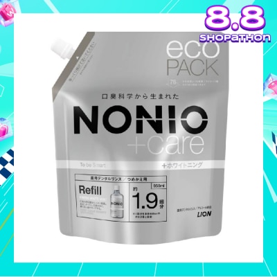 NONIO +Care Whitening Anti Bacterial Mouthwash Refill Pack (Fresh White Mint) Kill 99.9% Of Bacteria That Causes Bad Breath, For Long Lasting Fresh Breath, Prevent Cavities 950ml
