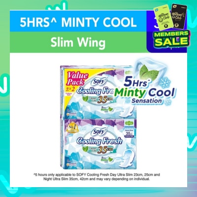 SOFY Cooling Fresh Night Slim Wing 35cm Twin Pack 9s x 2s