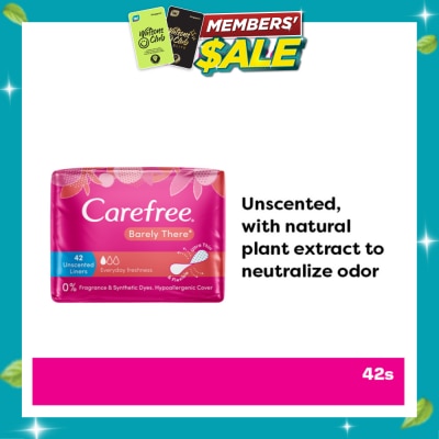 CAREFREE Barely There Unscented Panty Liners 42s image
