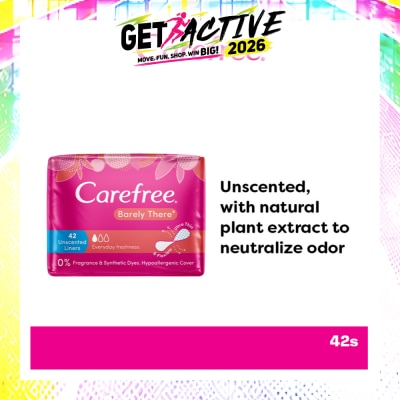 CAREFREE - Barely There Unscented Panty Liners 42s image