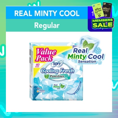 SOFY Cooling Fresh Liner Regular 155mm Value Pack 40s