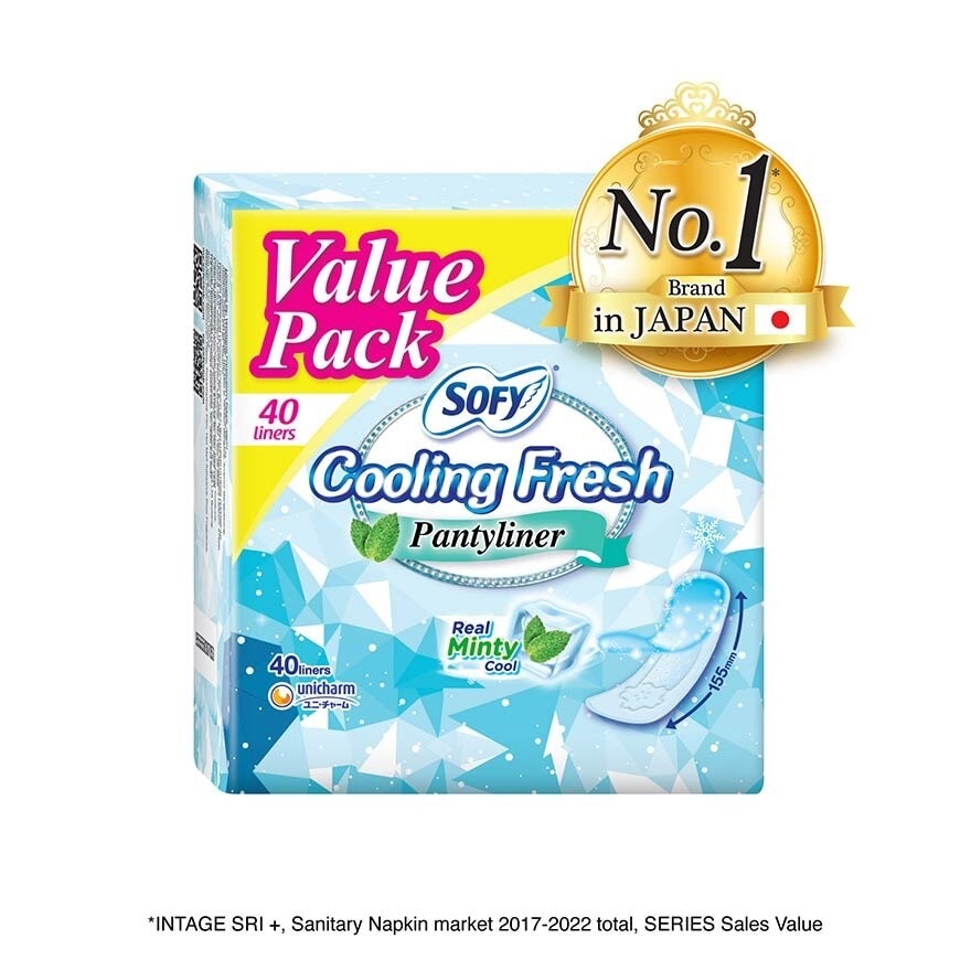 Cooling Fresh Liner Regular 155mm Value Pack 40s