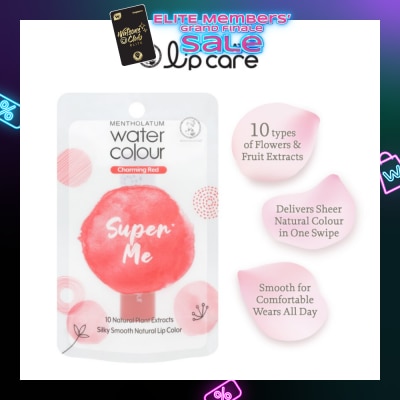 MENTHOLATUM LIP Water Colour SuperMe Lip Balm Charming Red 3g (Expiry: Jun`2026)