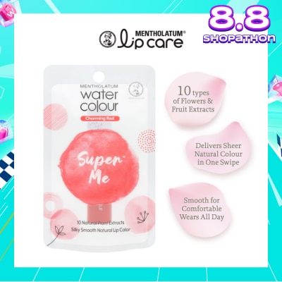 MENTHOLATUM LIP Water Colour SuperMe Lip Balm Charming Red 3g