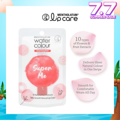 MENTHOLATUM LIP Water Colour SuperMe Lip Balm Charming Red 3g