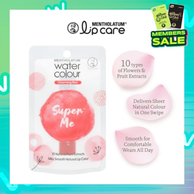 MENTHOLATUM LIP Water Colour SuperMe Lip Balm Charming Red 3g