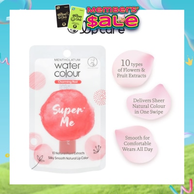 MENTHOLATUM LIP - Water Colour SuperMe Lip Balm Charming Red 3g (Expiry: Jun`2026)