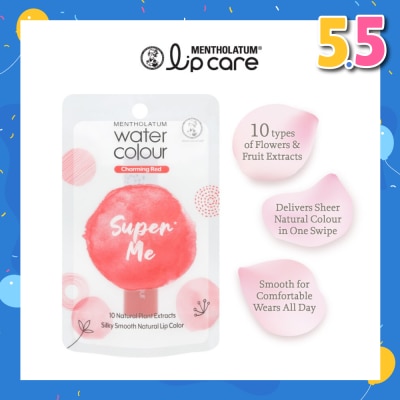 MENTHOLATUM LIP Water Colour SuperMe Lip Balm Charming Red 3g
