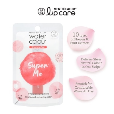 MENTHOLATUM LIP Water Colour SuperMe Lip Balm Charming Red 3g