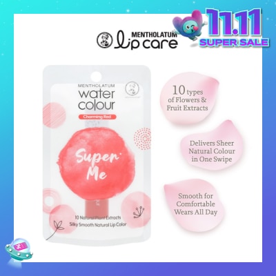 MENTHOLATUM LIP Water Colour SuperMe Lip Balm Charming Red 3g (Expiry: Jun`2026)