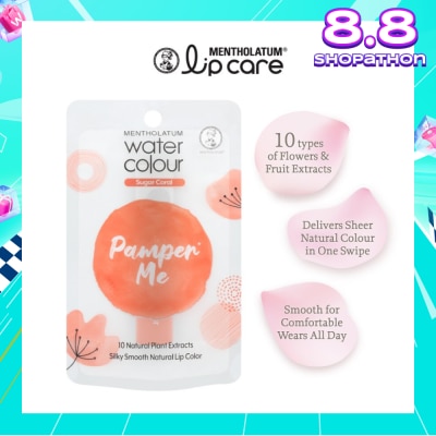 MENTHOLATUM LIP Water Colour PamprMe Lip Balm Sugar Coral 3g