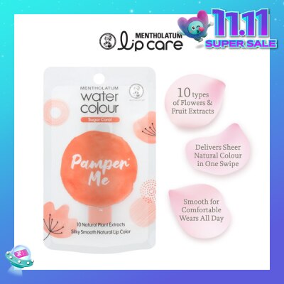 MENTHOLATUM LIP Water Colour PamprMe Lip Balm Sugar Coral 3g (Expiry: Jun`2026)