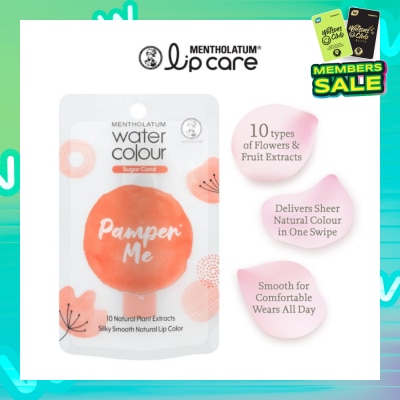 MENTHOLATUM LIP Water Colour PamprMe Lip Balm Sugar Coral 3g