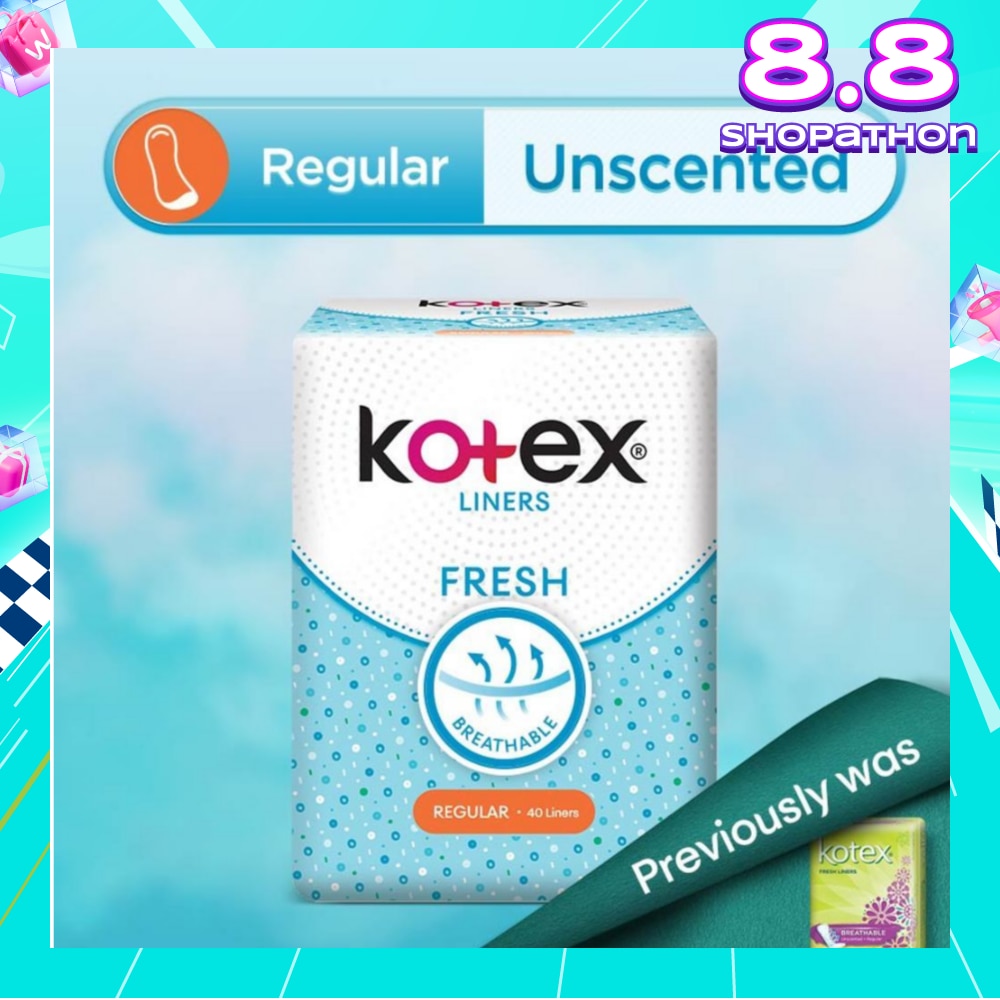 Kotex Fresh Panty Liner Regular Unscented 40s