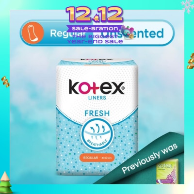 KOTEX Kotex Fresh Panty Liner Regular Unscented 40s