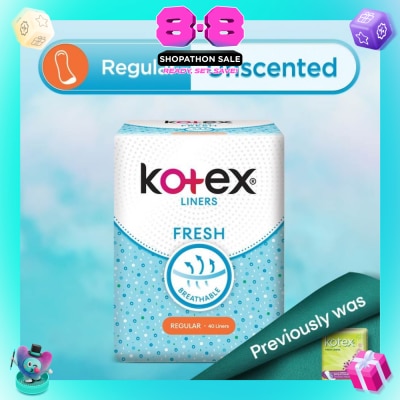 KOTEX - Kotex Fresh Panty Liner Regular Unscented 40s