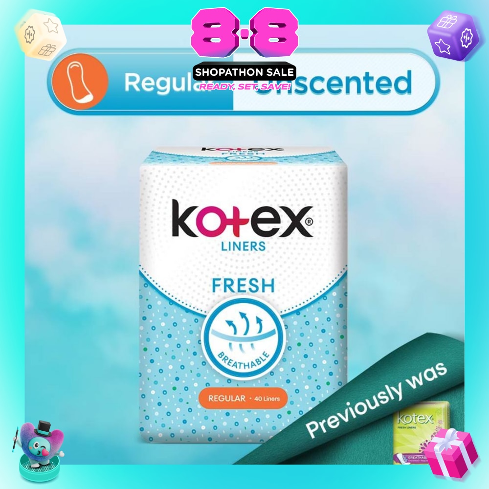 Kotex Fresh Panty Liner Regular Unscented 40s