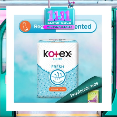 KOTEX Kotex Fresh Panty Liner Regular Unscented 40s image