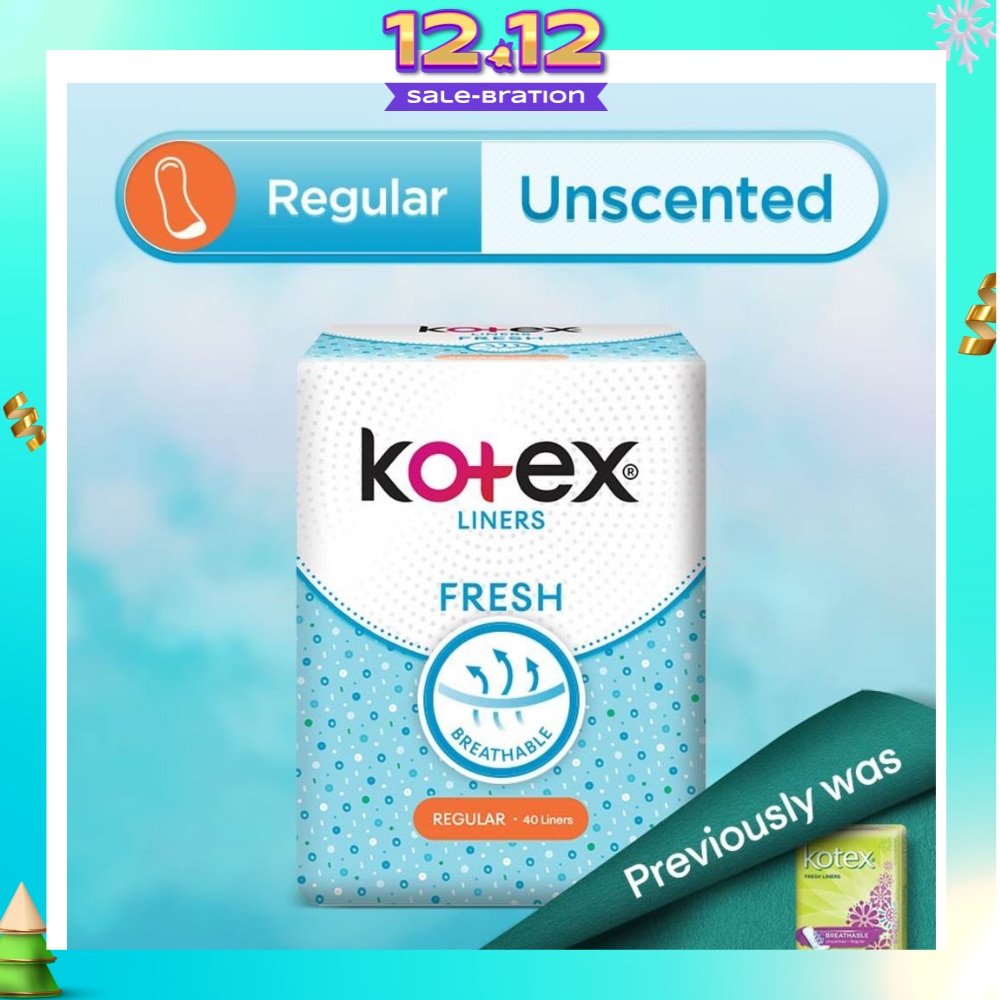 Kotex Fresh Panty Liner Regular Unscented 40s