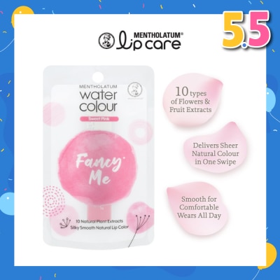 MENTHOLATUM LIP Water Colour FancyMe Lip Balm Sweet Pink 3g
