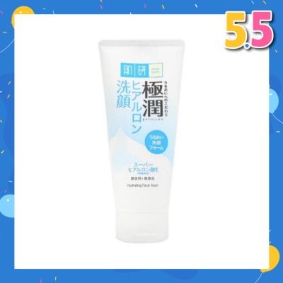 HADA LABO Hydrating Face Wash (Hydrating Wash With Hyaluronic Acid + Suitable For Dry Skin) 100g
