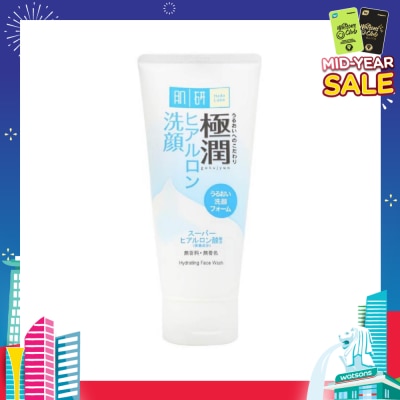 HADA LABO Hydrating Face Wash (Hydrating Wash With Hyaluronic Acid + Suitable For Dry Skin) 100g