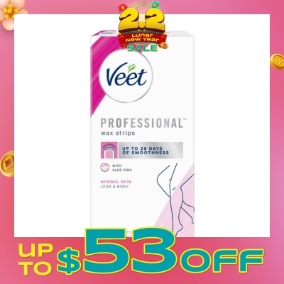 VEET Hair Removal Wax Strips Normal Skin 20s