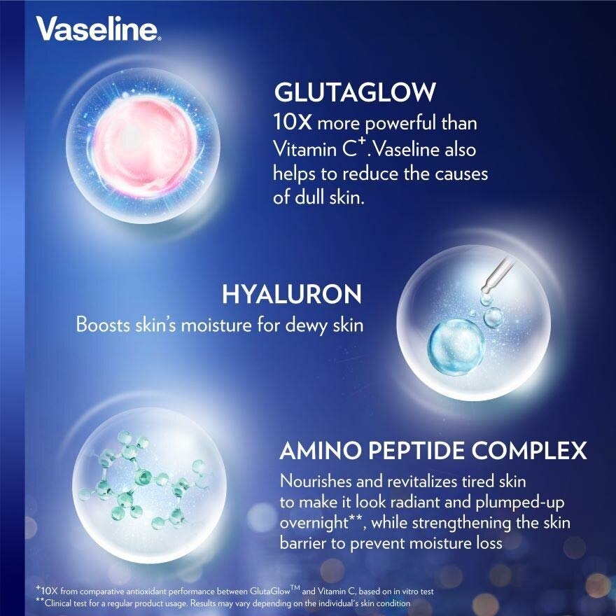 VASELINE Overnight Radiance Repair Gluta-Hya Serum Burst VASELINE Overnight Radiance Repair Gluta-Hya Serum Burst