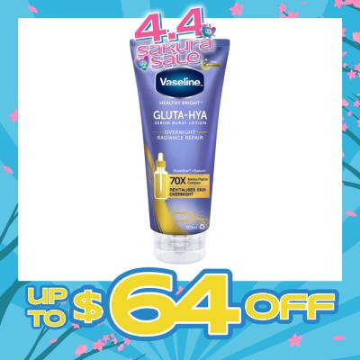 VASELINE - Healthy Bright Gluta-Hya Serum Burst Lotion Overnight Radiance Repair 300ml