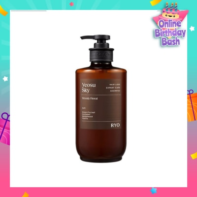 RYO Hair Loss Expert Care Perfume Shampoo Yeosu Sky (Moisturizes & Nourishes Scalp, Hydrates Hair, Protect Hair Against Heat) 585ml