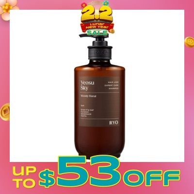 RYO Hair Loss Expert Care Perfume Shampoo Yeosu Sky (Moisturizes & Nourishes Scalp, Hydrates Hair, Protect Hair Against Heat) 585ml