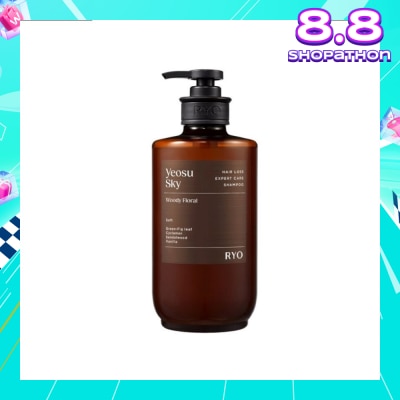 RYO Hair Loss Expert Care Perfume Shampoo Yeosu Sky (Moisturizes & Nourishes Scalp, Hydrates Hair, Protect Hair Against Heat) 585ml