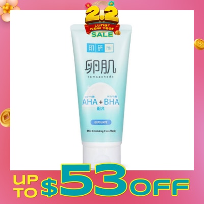 HADA LABO AHA BHA Exfoliating Wash (Gentle Exfoliation With AHA & BHA To Remove Dead Skin Cells Suitable For Rough, Dull Skin) 130g