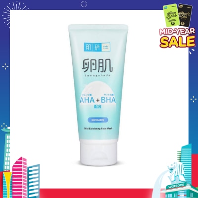 HADA LABO AHA BHA Exfoliating Wash (Gentle Exfoliation With AHA & BHA To Remove Dead Skin Cells Suitable For  Rough, Dull Skin)  130g