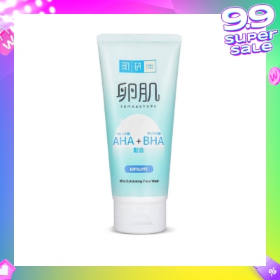 HADA LABO AHA BHA Exfoliating Wash (Gentle Exfoliation With AHA & BHA To Remove Dead Skin Cells Suitable For  Rough, Dull Skin)  130g