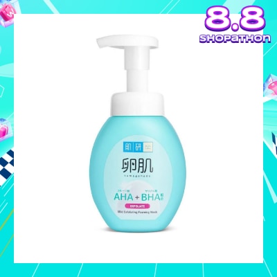 HADA LABO AHA BHA Exfoliating Foam Wash (Gentle Exfoliation With AHA & BHA To Remove Dead Skin Cells Suitable For  Rough, Dull Skin) 160g