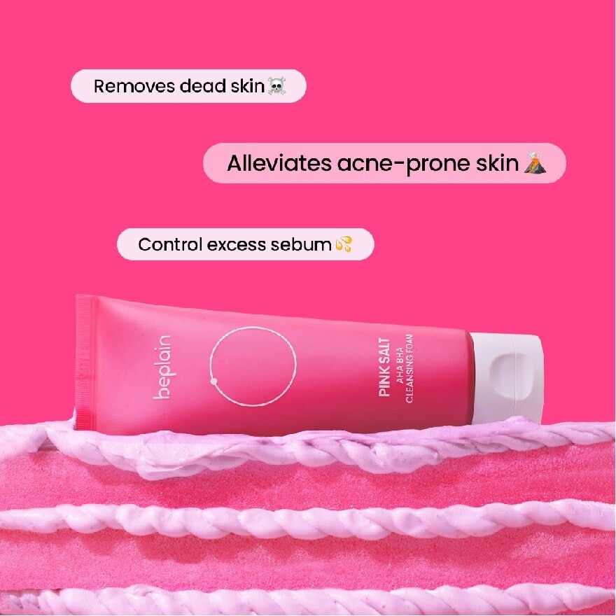 Pink Salt Aha Bha Cleansing Foam (Remove Excess Sebum And Oil) 120ml