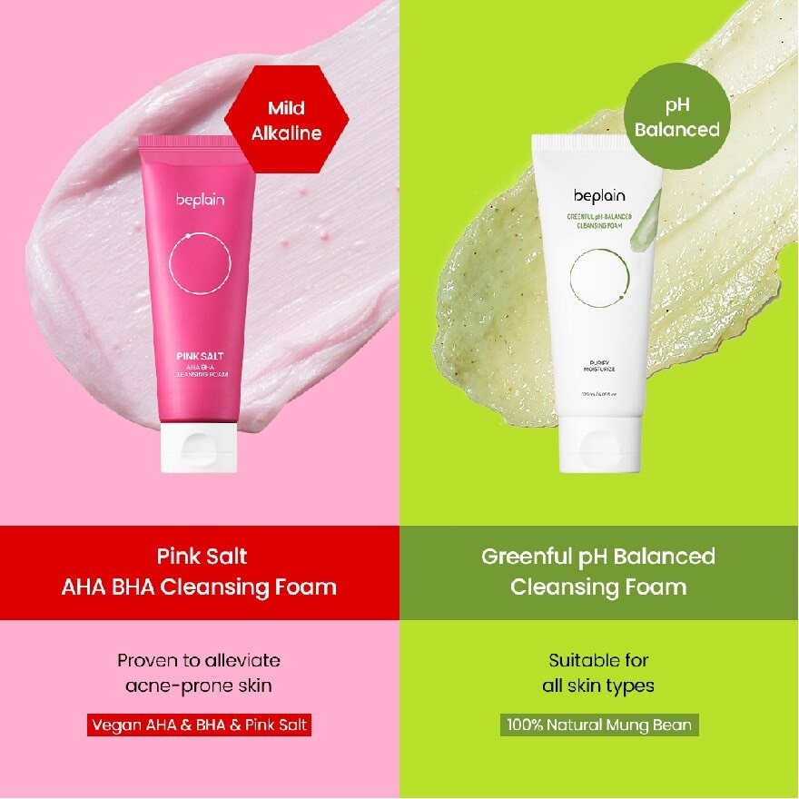 Pink Salt Aha Bha Cleansing Foam (Remove Excess Sebum And Oil) 120ml