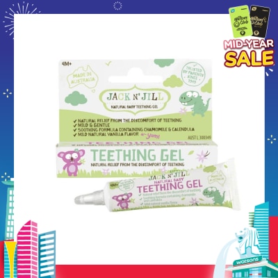 JACK N JILL Natural Teething Gel (Relieves The Symptoms Of Simple Restlessness, Irritability And Sore Gums Due To The Emergence Of Teeth) 15g