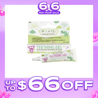 JACK N JILL - Natural Teething Gel (Relieves The Symptoms Of Simple Restlessness, Irritability And Sore Gums Due To The Emergence Of Teeth) 15g&nbsp;(Expiry: May`2027)