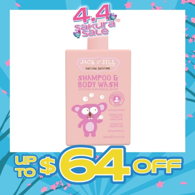 JACK N JILL - Shampoo And Body Wash (Top To Toe Cleanse, Simplify Bath Time As Well As Providing The Essential Nourishment And Benefits Of Two Separate Products) 300ml (Expiry: Jun`2026)