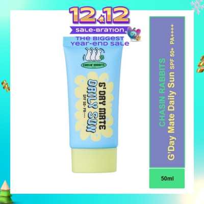CHASIN RABBITS G`Day Mate Daily Sun Cream SPF 50+ PA++++ 50ml (Expiry: Feb`2026)