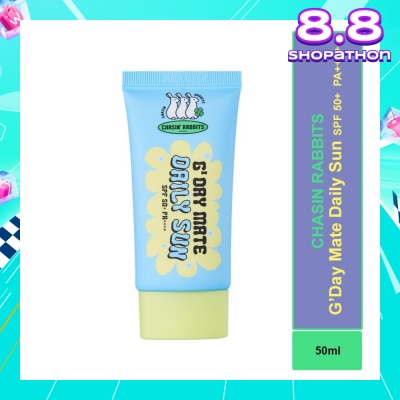 CHASIN RABBITS G`Day Mate Daily Sun Cream SPF 50+ PA++++ 50ml (Expiry: Feb`2026)
