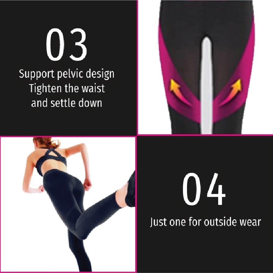 PH750 Beauacty Compression Shape Leggings For Sports, Intense Lifting Action On Your Entire Lower Body And Helps You Burn More Calories (1 Pair)